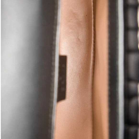 Gucci Web Top Handle Bag Medium Black Crocodile - Picture 6 of 6